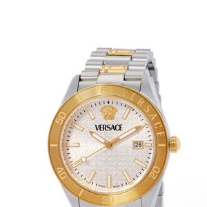 Versace Two-Tone Silver and Gold Timepiece